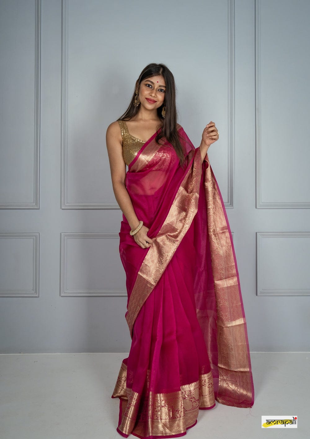 Banarasi Dyeable Kora Organza Silk Saree